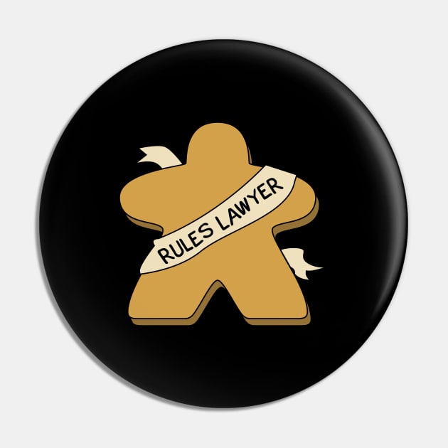 Rules Lawyer Funny Meeple Pin by pixeptional