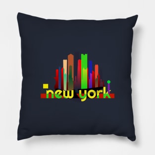 New York - Trendly Modern Flat Art Design Pillow