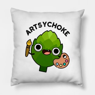 Artsychoke Funny Veggie Artichoke Pun Pillow