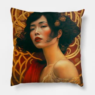 Art Deco Style Woman Pillow