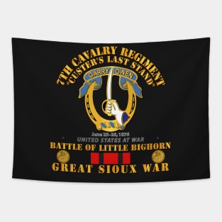 Battle Little Bighorn - 7th Cav - Indian Wars Tapestry