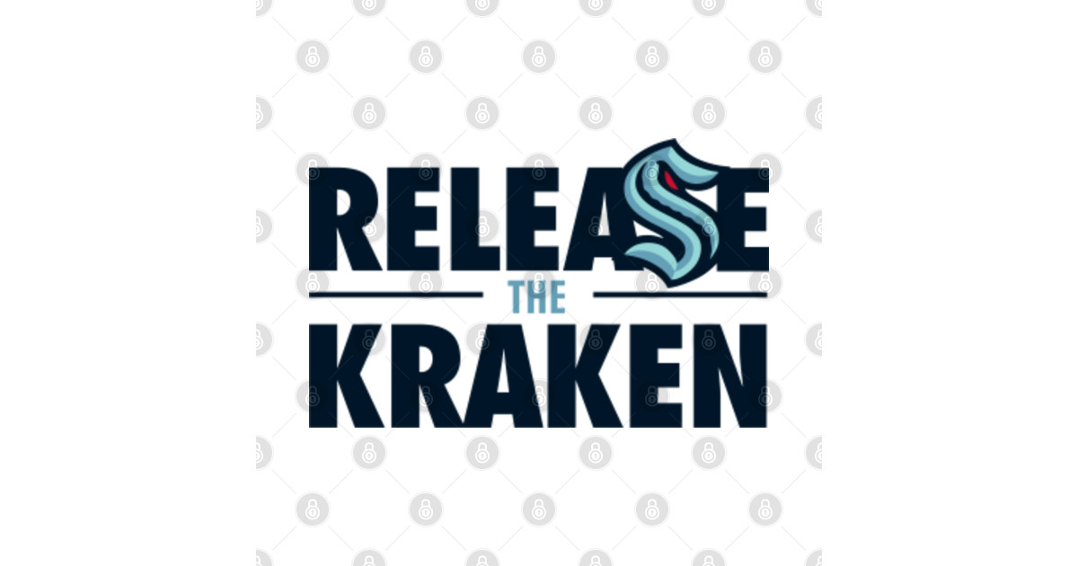RELEASE THE KRAKEN Seattle Kraken Sticker TeePublic