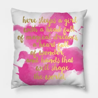 Wall Art Print for Girls Pillow