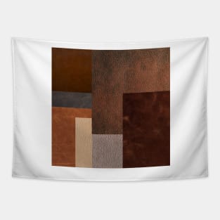 ART leather brown collage Tapestry