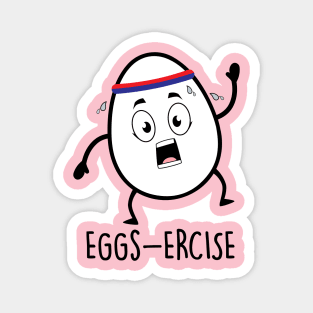 Eggs-ercise Pun Word Magnet