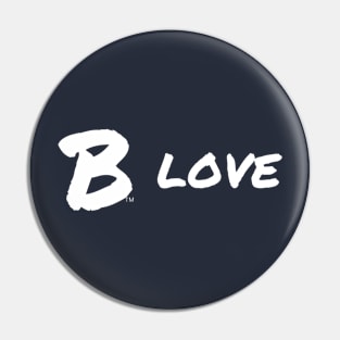 B Love, white Pin