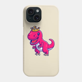 Cute Dinosaur Queen With Crown Cartoon Phone Case