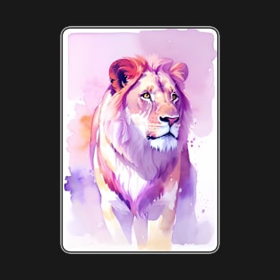 Lion Watercolor Portrait 3 T-Shirt