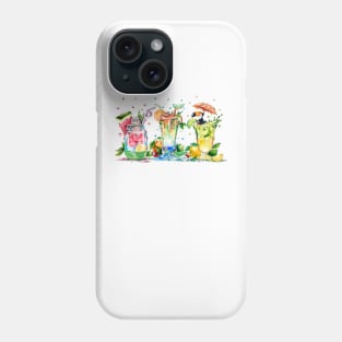 Cute animals and Cocktails Phone Case