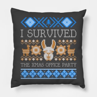 I Survived the Christmas Office Party Pillow