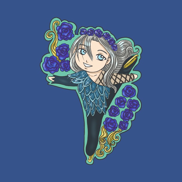 Yurii! on Ice - Viktor Flower Crown by CintiaSand