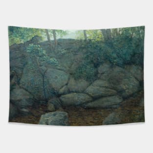 Woodland Rocks by Julian Alden Weir Tapestry