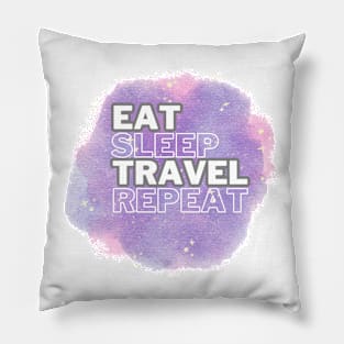 Eat, Sleep, Travel, Repeat Pillow