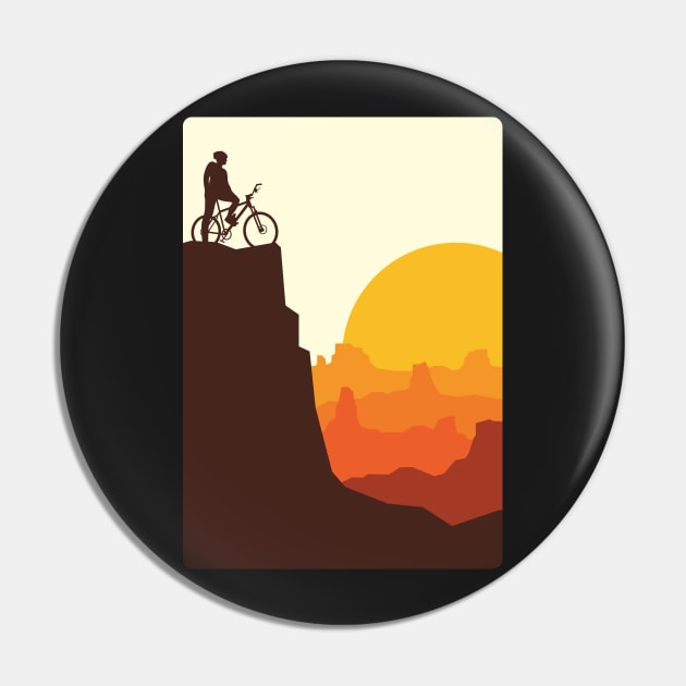 Mountain Biker Pin by quilimo