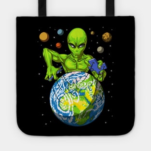 Space Alien Puppeteer Tote