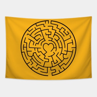 Smiling Happy Face Maze Tapestry