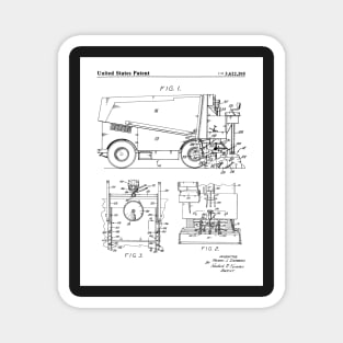 Ice Hockey Patent - Hockey Player Coach Team Art - White Magnet