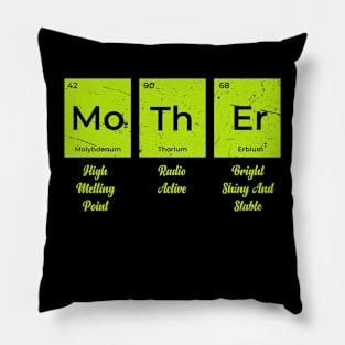 Womens Mother Periodic Table Elements of a Mother's Day Pillow