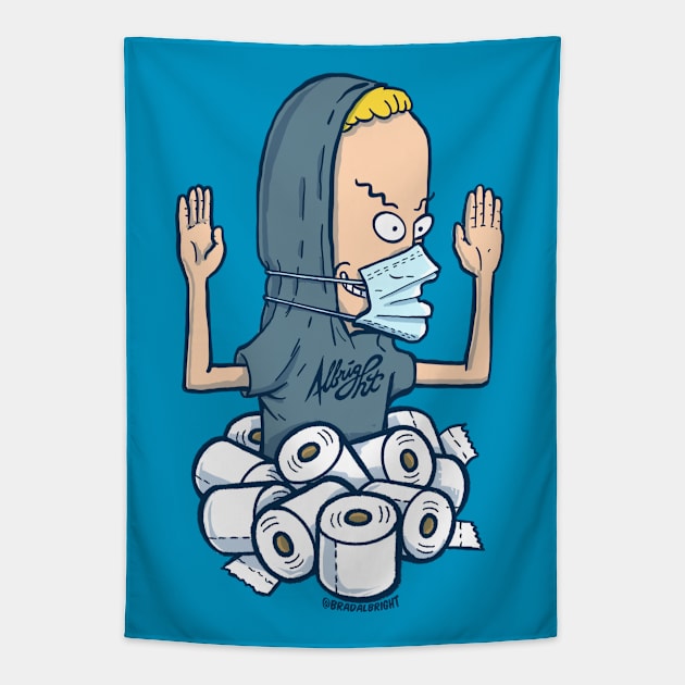 Coronaholio Beavis Tapestry by BradAlbright