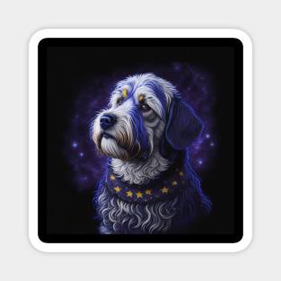 Cartoon Galaxy Themed Cute Puppy Dog Magnet