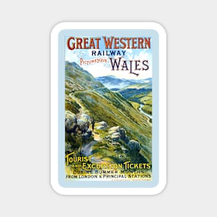 Vintage Travel Poster - Wales Magnet
