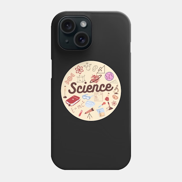 Science Physics Maths Biology Chemistry Illustration, Shapes & Formula Phone Case by labstud