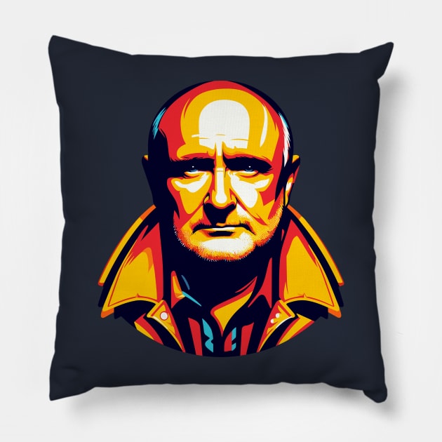 Phil Collins 3 Pillow by dolanjaran