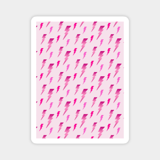 Pink Gradient Lightning Bolt Pattern Magnet