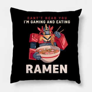 ramen and gamer Pillow