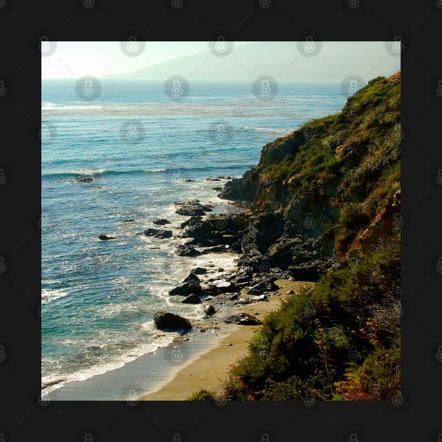 Big Sur California Pacific Coast View of ocean beach and mountains by Star58