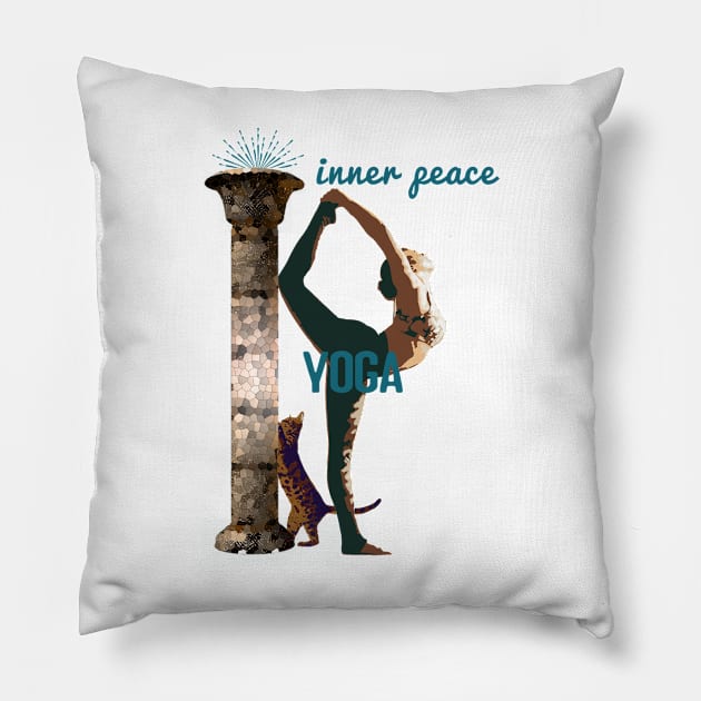 Pharaonic yoga Pillow by siano