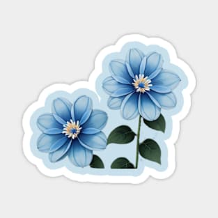 Lovely Blue Spring Flower Magnet