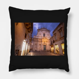 Church Santa Irene in Lecce, Italy Pillow