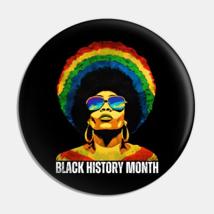 Black History Month Woman Pin