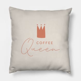 Coffee Queen in red letters Pillow