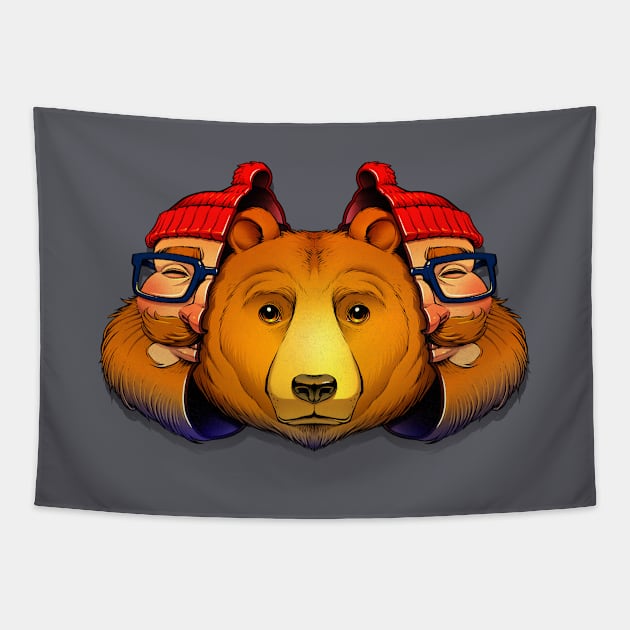 Bear Inside Tapestry by Tobe_Fonseca