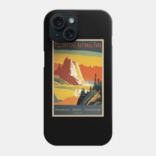 Yellowstone National Park Vintage Poster Phone Case