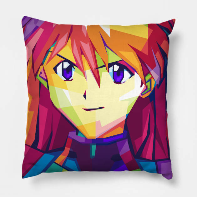 Popart Asuka Face Pillow by Alanside