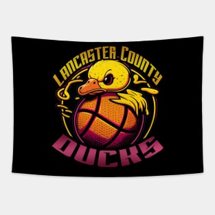 Lancaster County Ducks Alternate Angry Duck Logo Tapestry