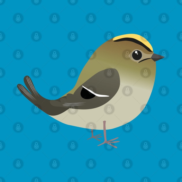 Cute cartoon goldcrest by Bwiselizzy