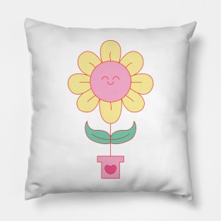 Adorable smiling flower Pillow