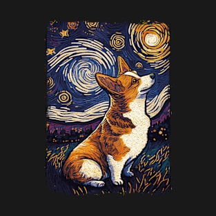 Corgi Starry Night T-Shirt