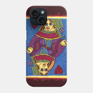 Queen of Hearts Drawing Phone Case