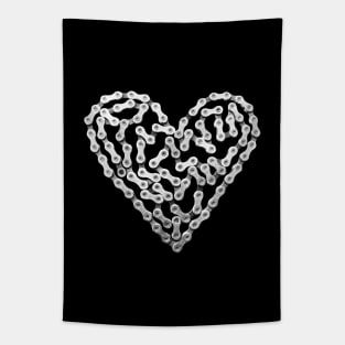 Bike Chain Heart Tapestry