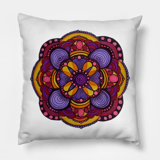 Spiral Mandala Pillow by AmeUmiShop