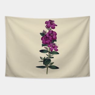 Vintage Flower Illustration Tapestry