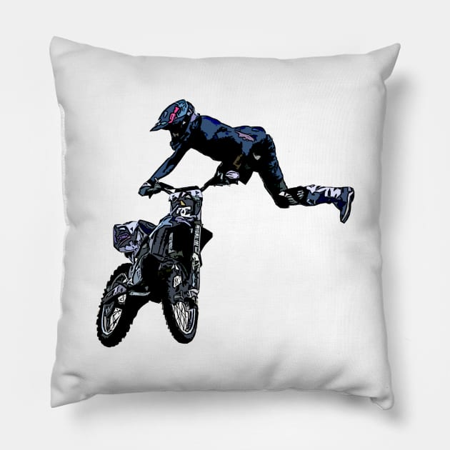 motocross Pillow by rickylabellevie