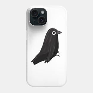 Sitting crow illustration Phone Case