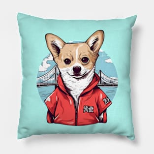 Kawaii Japanese dog, Corgi Dog Pillow