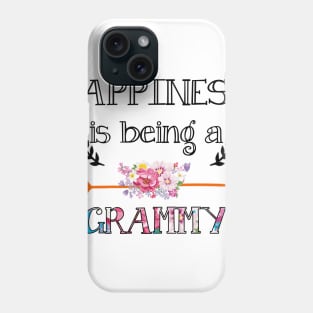 Happiness is being Grammy floral gift Phone Case